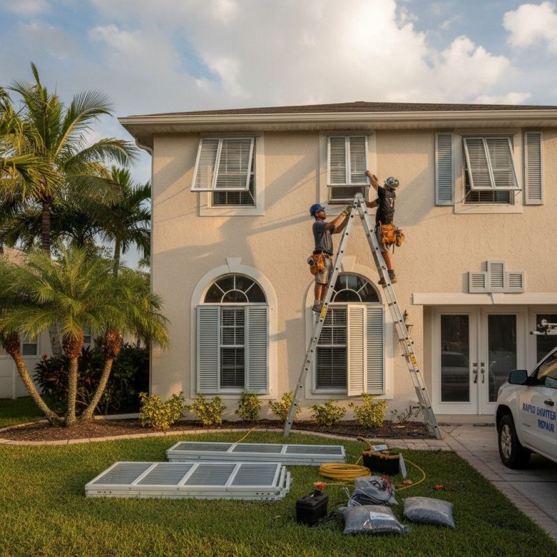 Storm Shutter Repair detail